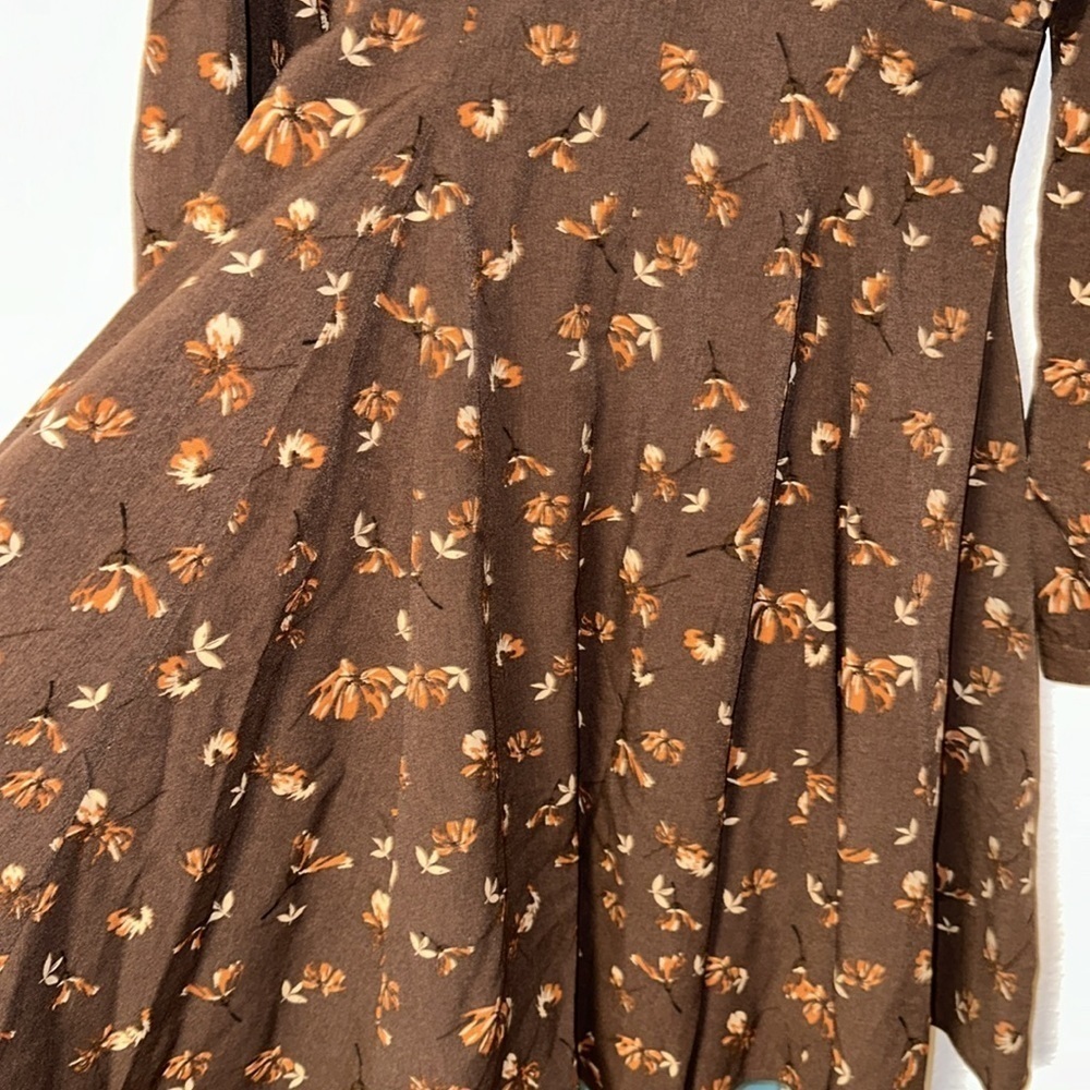 Moussy Brown Floral Midi Dress - Picture 15 of 16